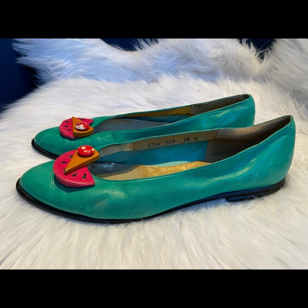 TWO CITY KIDS green watermelon flat shoes 8.5 M - Picture 9 of 12